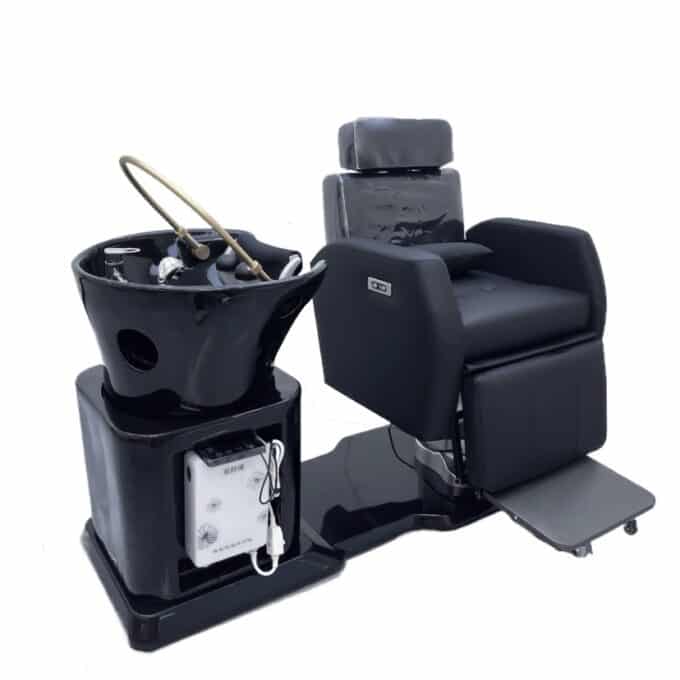 Photo du Head Spa Electric Chair en noir sur fond blanc